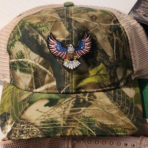 American Eagle Flag Patched Pacific Headwear True Timber Camo Soft Snapback